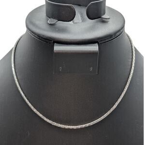 Vintage Crown Trifari Silver Tone 15" Chain Necklace New W/ Original Partial Tag